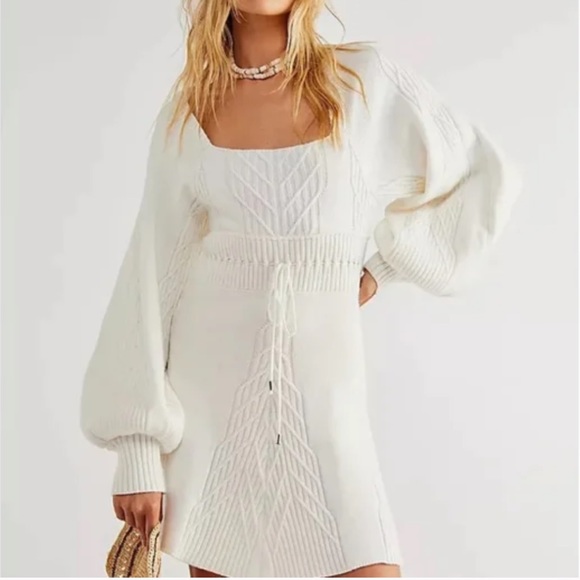 Free People Dresses & Skirts - NWT Cream Sweater Dress